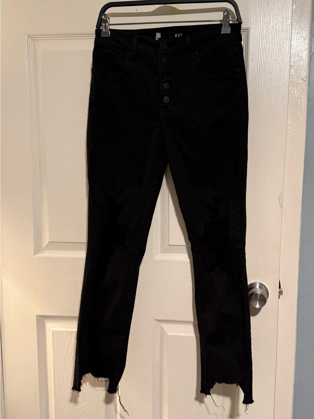 KUT from the Kloth Black High-Rise REESE -FAB AB ANKLE STRAIGHT LEG jeans
